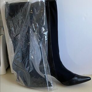 Black Knee-High Boots all man made 3” heel
